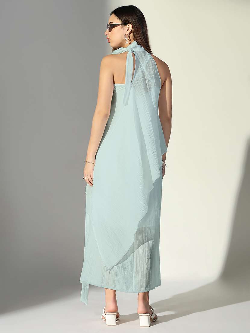 women solid sleeveless a-line dress - 22558628 -  Standard Image - 4