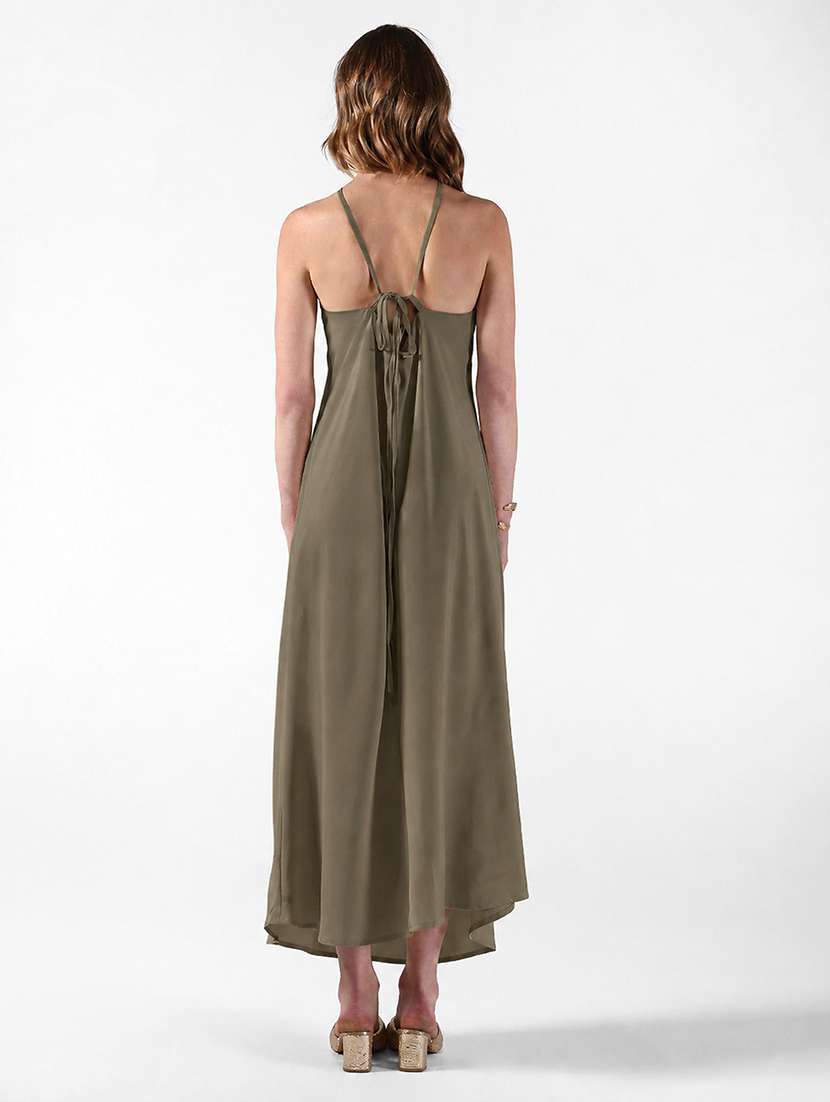 women applique detailed halter neck a-line dress - 22558640 -  Standard Image - 4