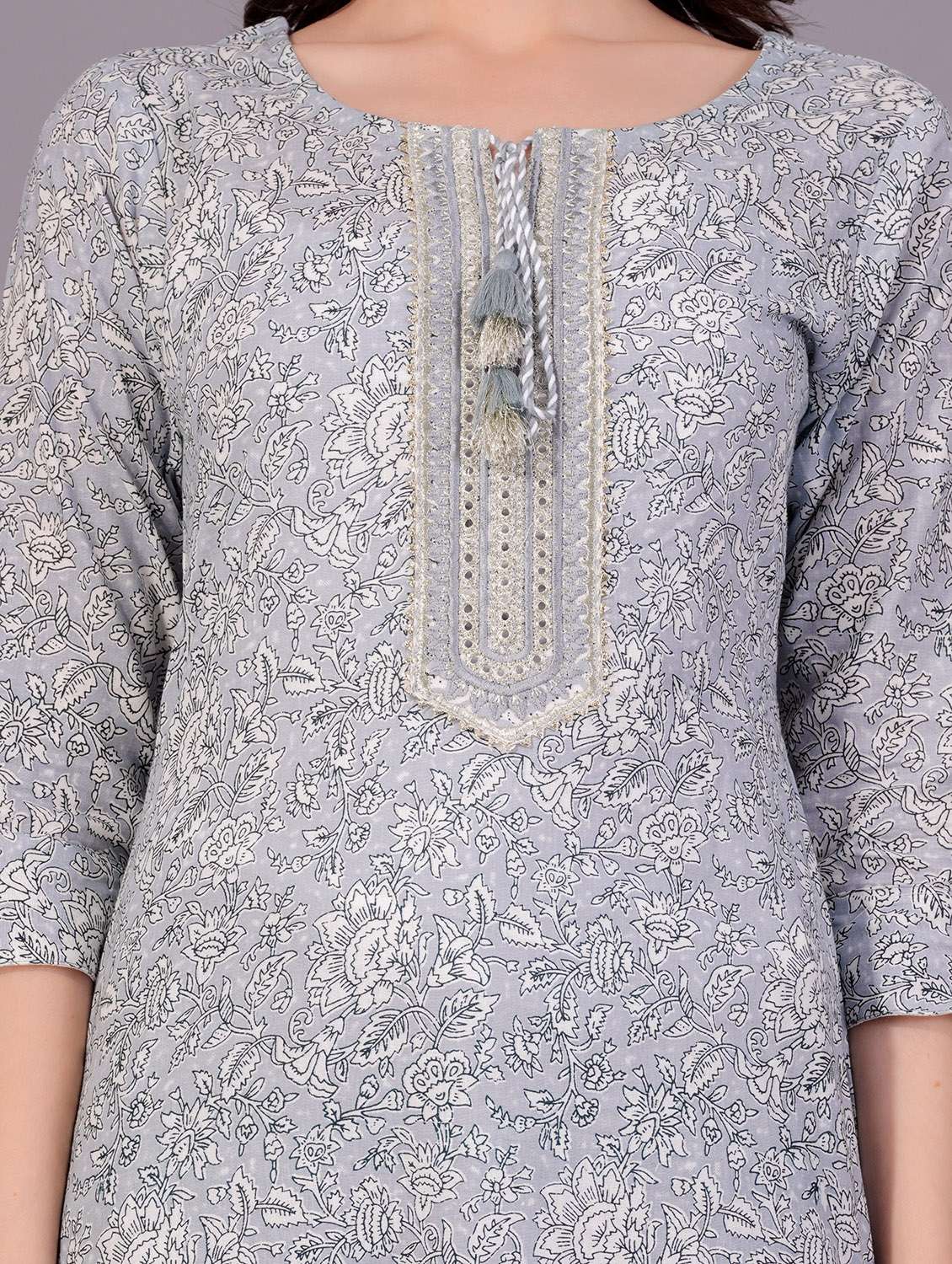 women printed three quarter sleeve kurta salwar with dupatta set - 22558683 -  Standard Image - 1