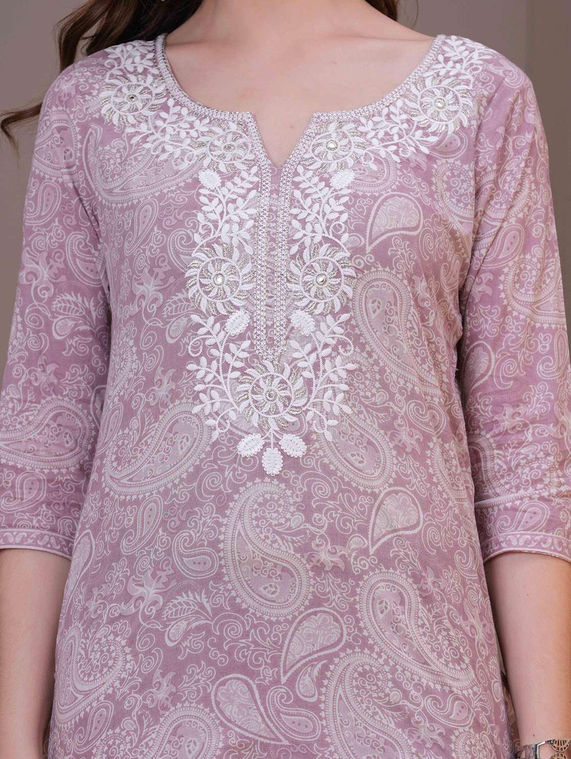 Women Printed Three Quarter Sleeve Kurta Pant With Dupatta Set - 22558688 -  Standard Image - 1