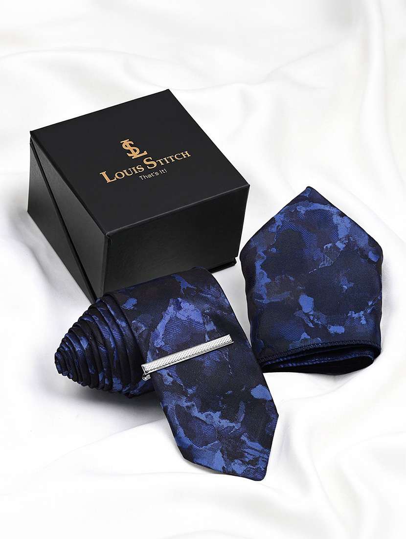 men necktie and pocket square gift box set
