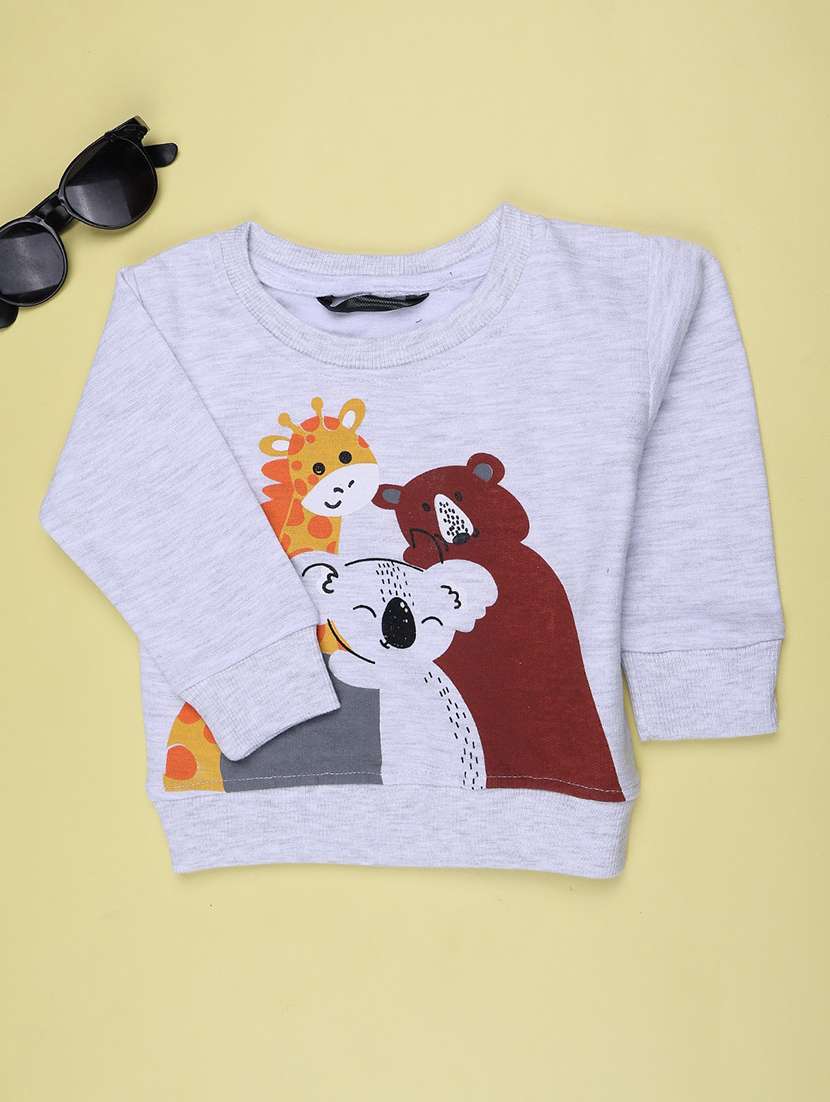 Boys Printed Long Sleeves Regular Fit Sweatshirt - 22561108 -  Standard Image - 1