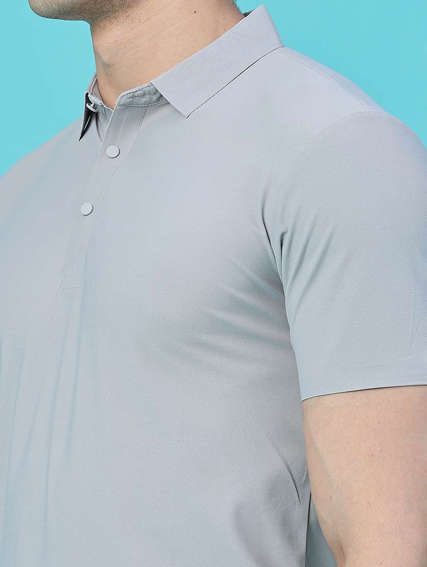 men solid short sleeve slim fit polo t-shirt - 22561126 -  Standard Image - 1