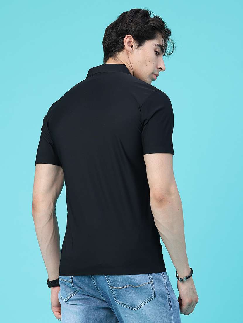 men solid short sleeve slim fit polo t-shirt - 22561129 -  Standard Image - 4