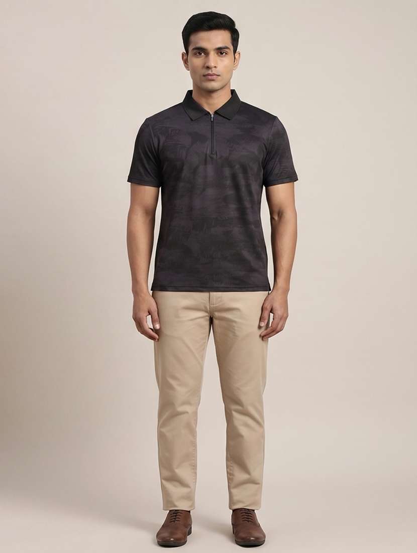 Men Printed Short Sleeves Polo T-shirt - 22561131 -  Standard Image - 4