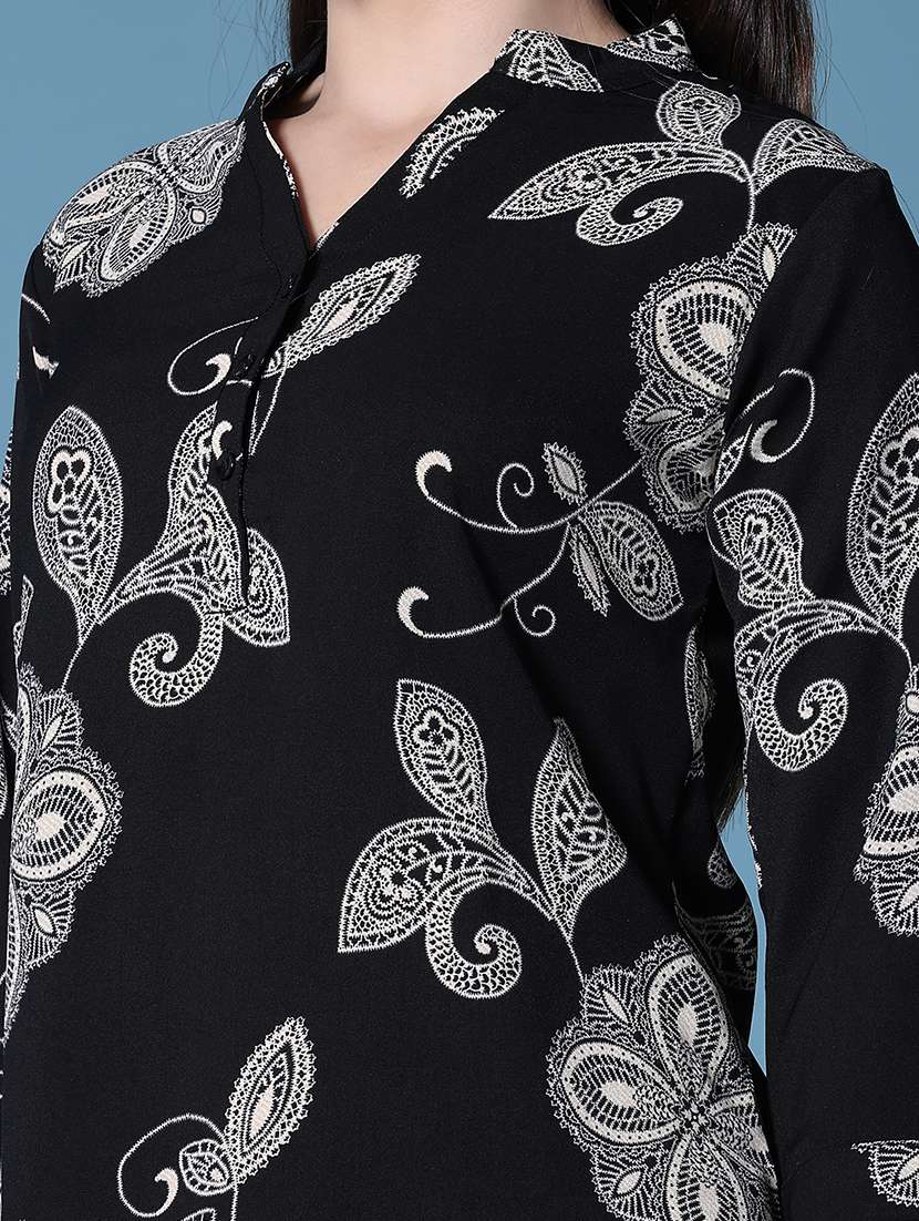 women printed three quarter sleeves ethnic co-ord set - 22561179 -  Standard Image - 1
