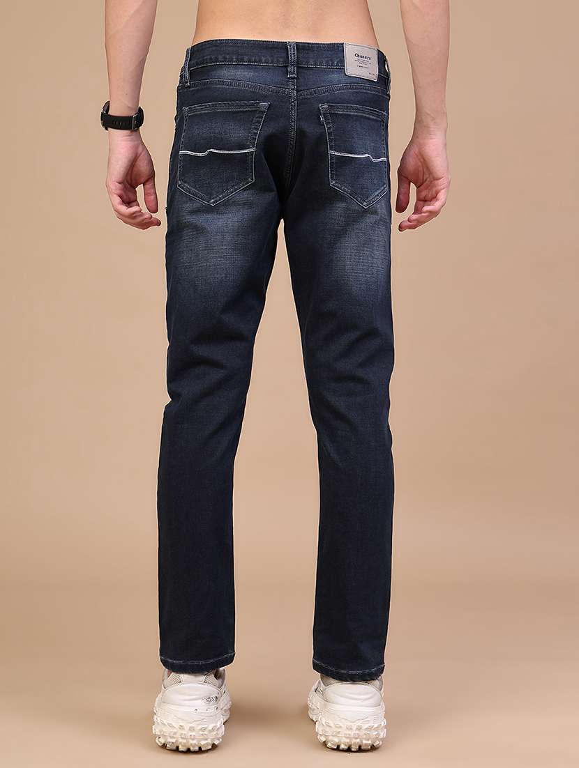 Men Washed Mid Rise Full Length Slim Fit Jeans - 22561384 -  Standard Image - 4