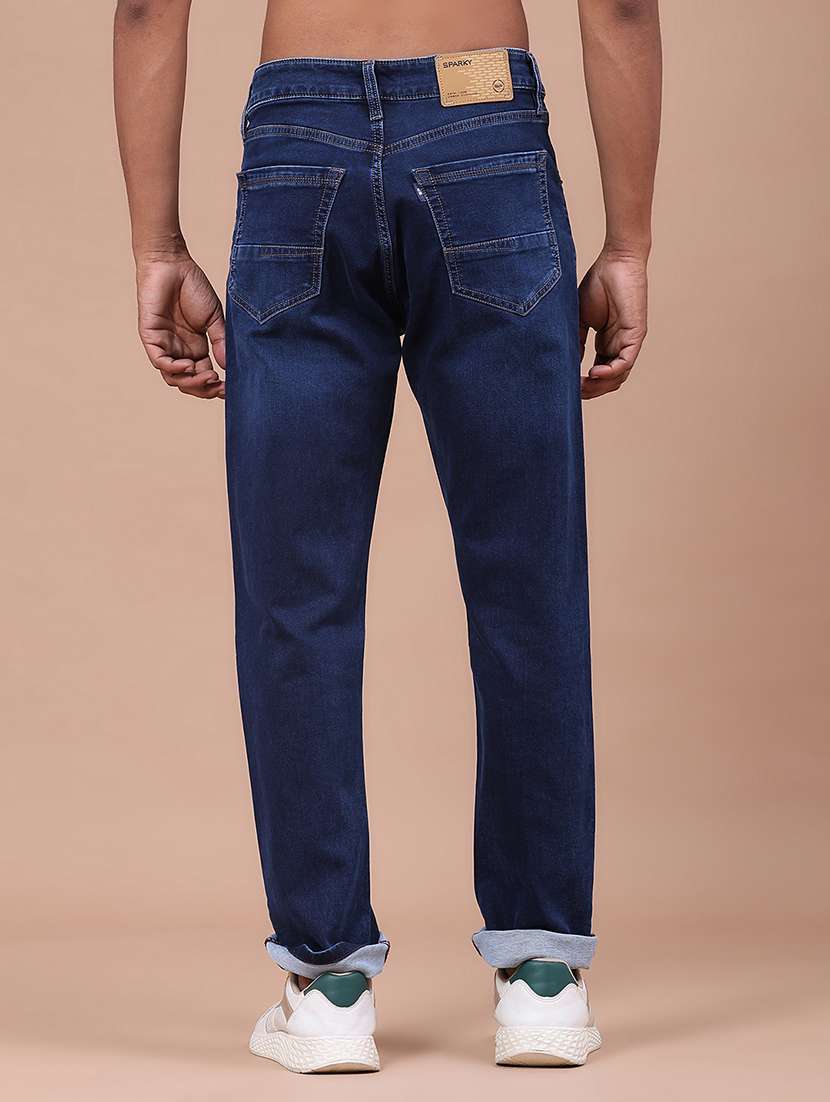 Men Washed Mid Rise Full Length Tapered Jeans - 22561394 -  Standard Image - 4