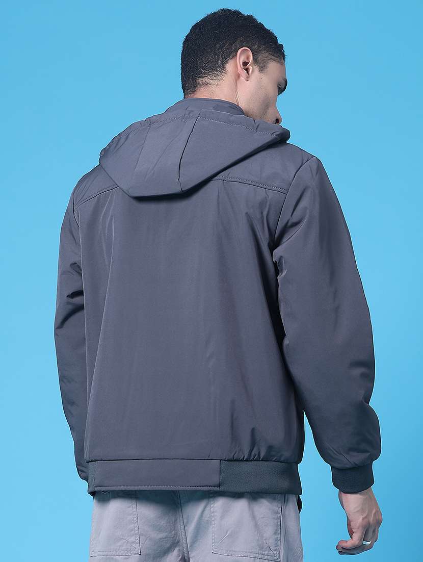 Men Solid Long Sleeve Bomber Jacket - 22562140 -  Standard Image - 4