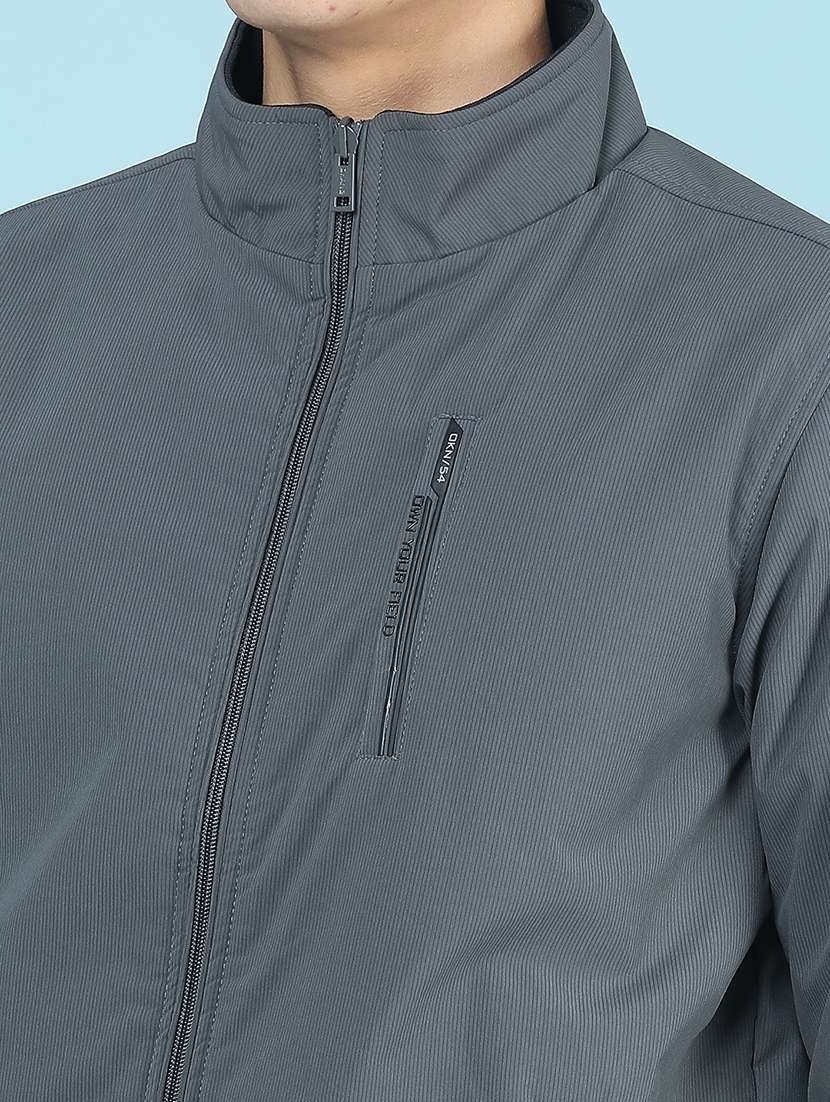 Men Solid Long Sleeve Bomber Jacket - 22562169 -  Standard Image - 1