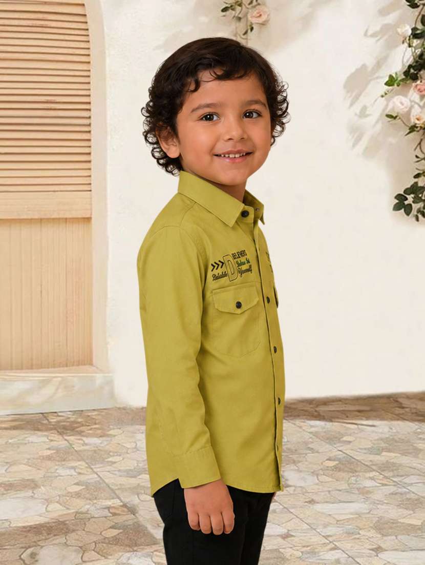 boys printed long sleeves regular fit shirt - 22562723 -  Standard Image - 1