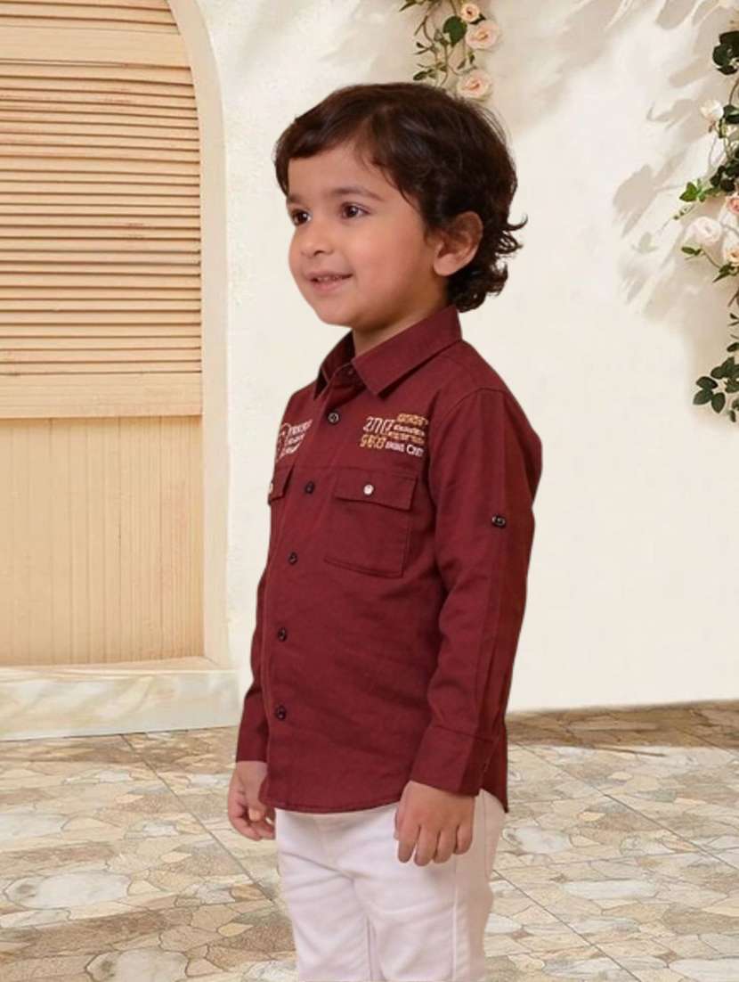 boys printed long sleeves regular fit shirt - 22562726 -  Standard Image - 1