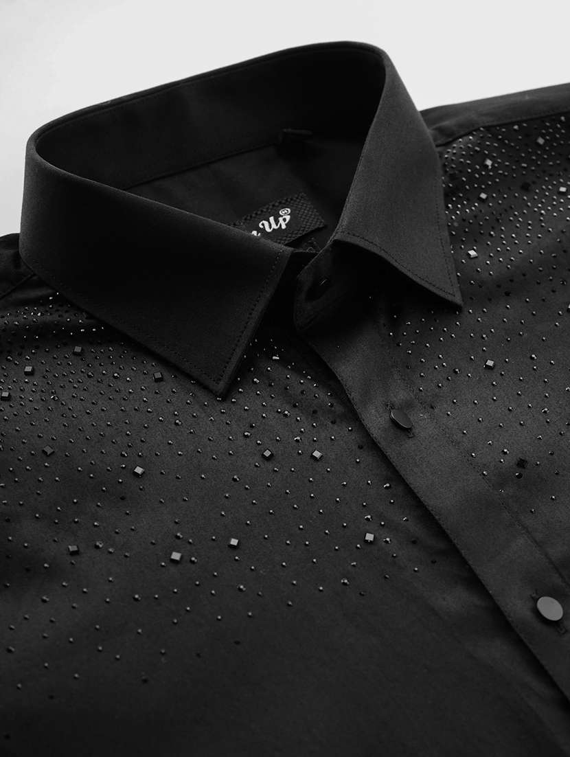 Men Embellished Long Sleeve Slim Fit Casual Shirt - 22562949 -  Standard Image - 1
