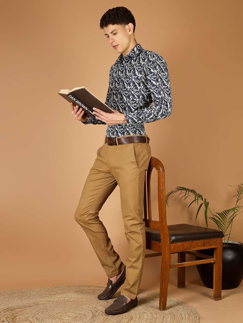 Men Printed Long Sleeve Slim Fit Casual Shirt - 22562965 -  Standard Image - 4