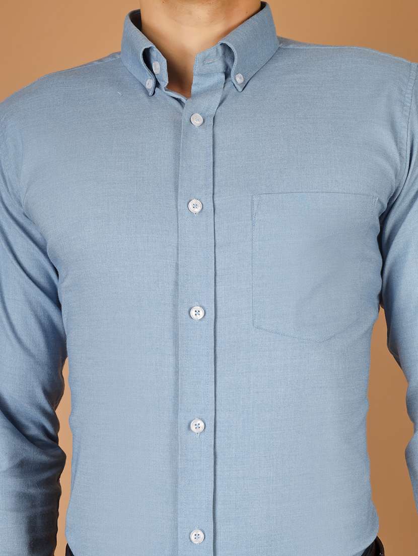 Men Solid Long Sleeve Slim Fit Formal Shirt - 22562967 -  Standard Image - 1
