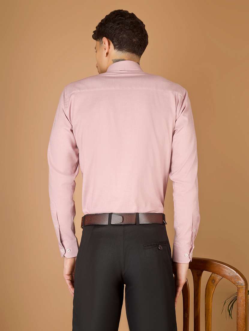men solid long sleeve slim fit formal shirt - 22562968 -  Standard Image - 4
