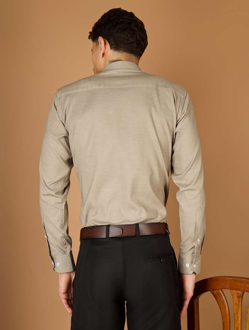 Men Solid Long Sleeve Slim Fit Formal Shirt - 22562969 -  Standard Image - 4