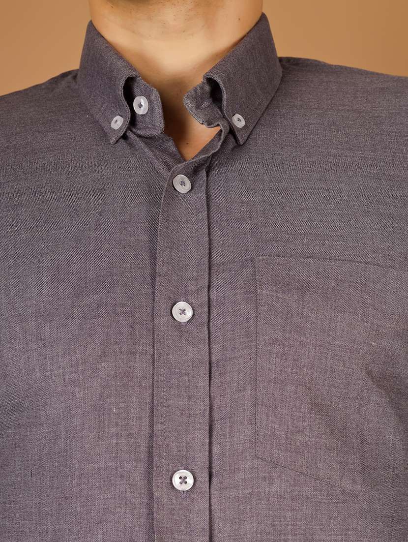 Men Solid Long Sleeve Slim Fit Formal Shirt - 22562970 -  Standard Image - 1