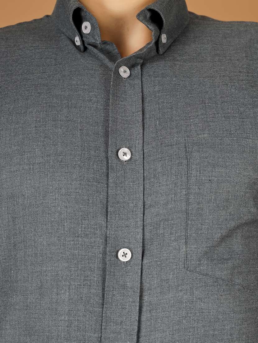 men solid long sleeve slim fit formal shirt - 22562971 -  Standard Image - 1