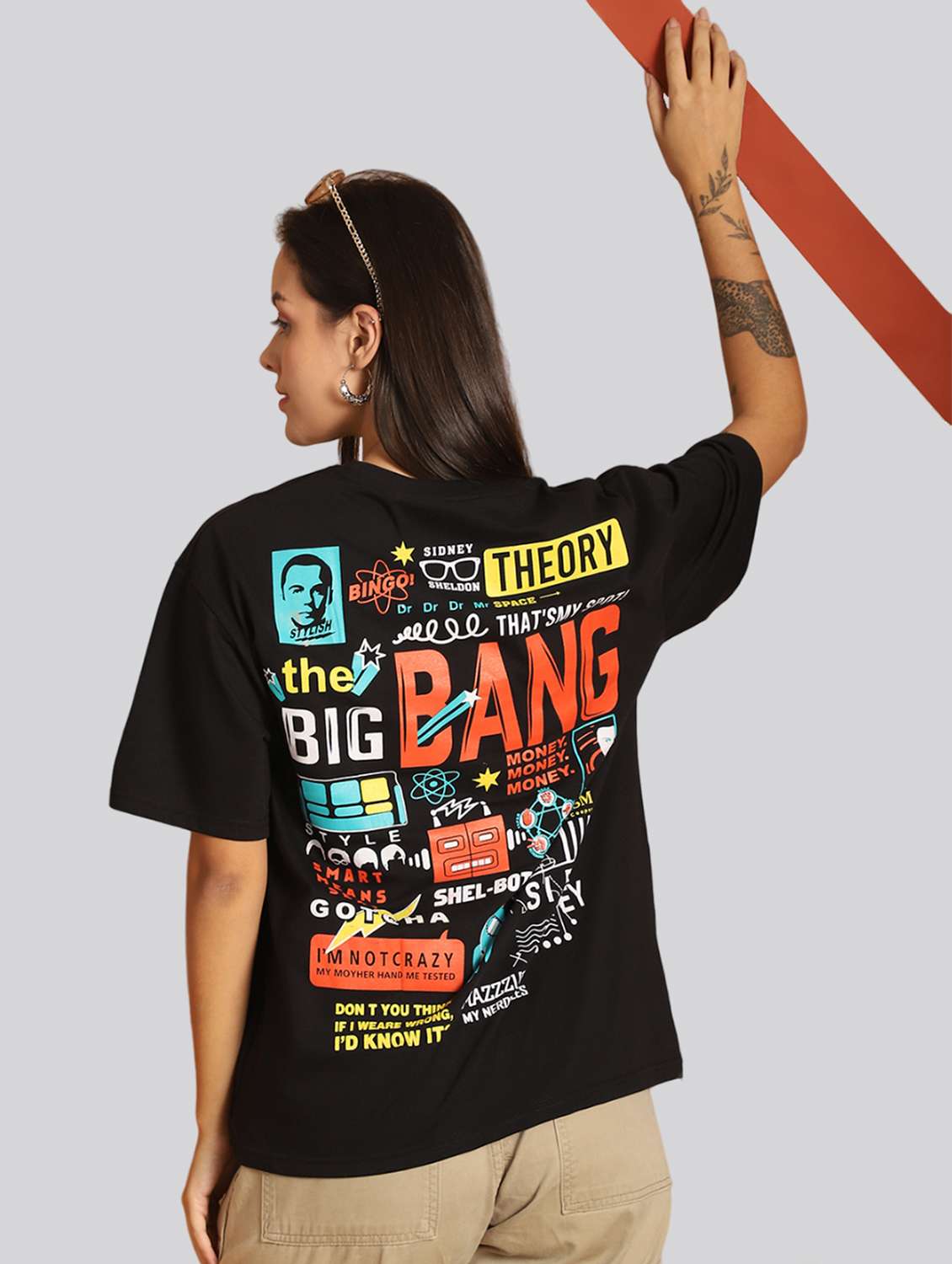 women printed short sleeves oversized t-shirt - 22563075 -  Standard Image - 4