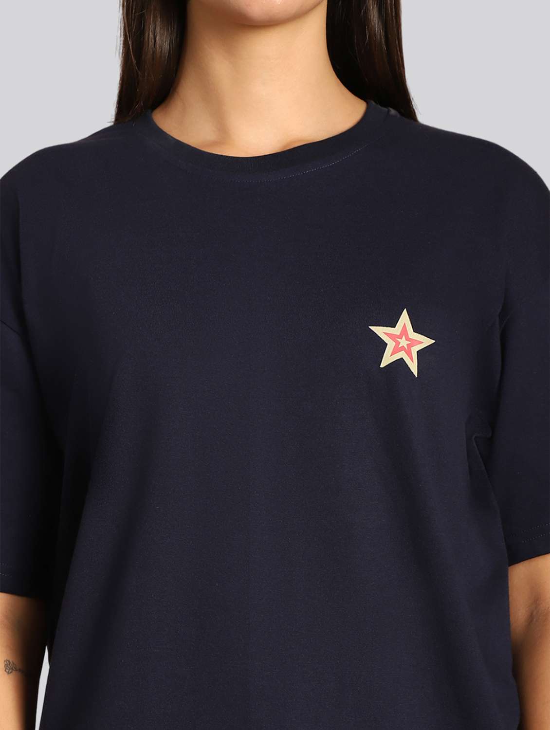 women printed short sleeves oversized t-shirt - 22563087 -  Standard Image - 1