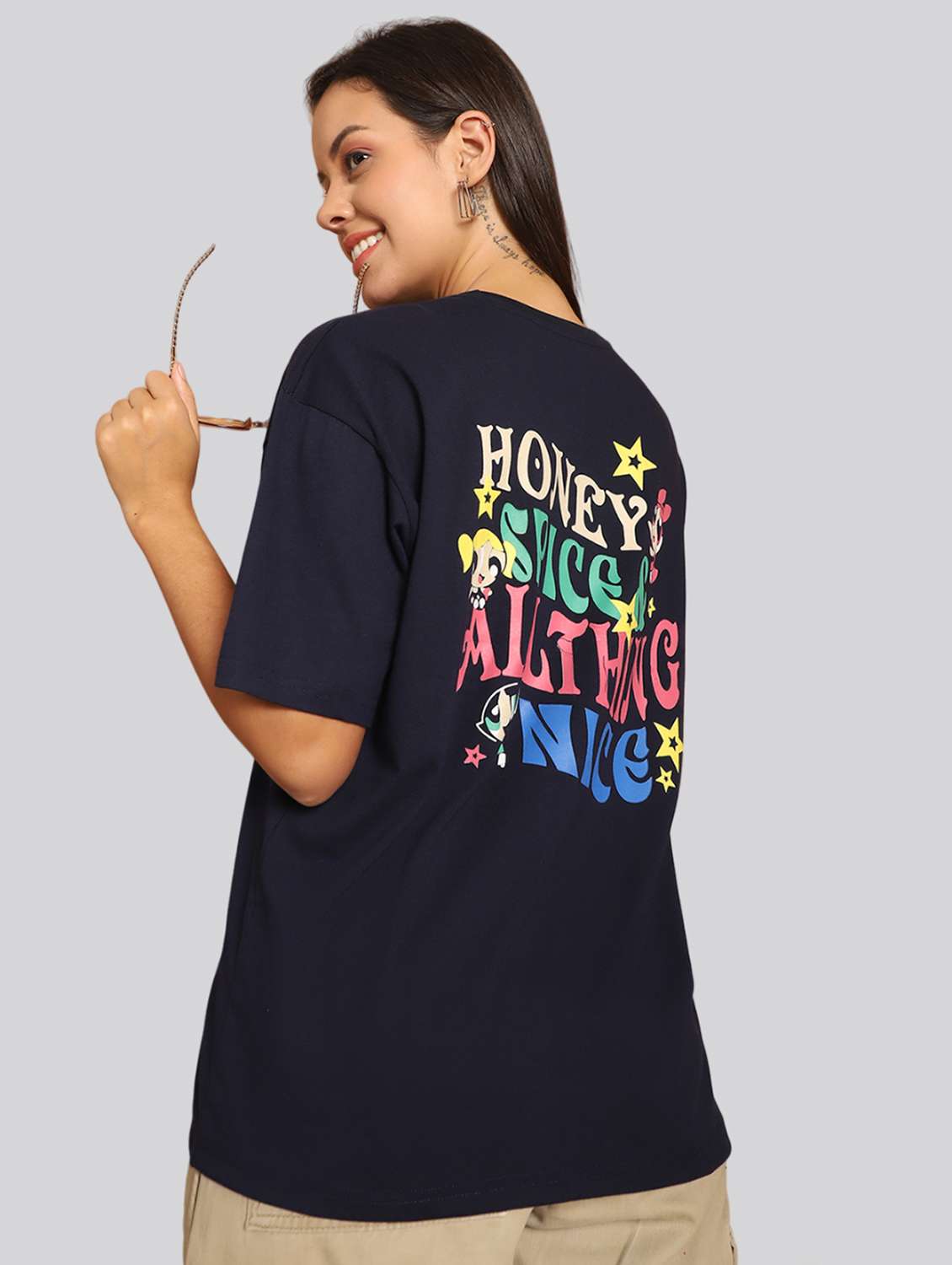women printed short sleeves oversized t-shirt - 22563087 -  Standard Image - 4