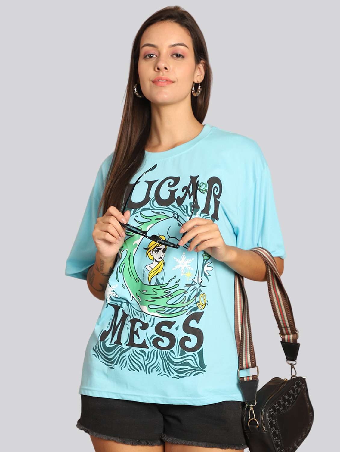 women printed short sleeves oversized t-shirt - 22563093 -  Standard Image - 4