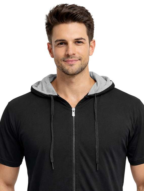 Men Solid Short Sleeve Regular Fit T-shirt - 22563322 -  Standard Image - 1