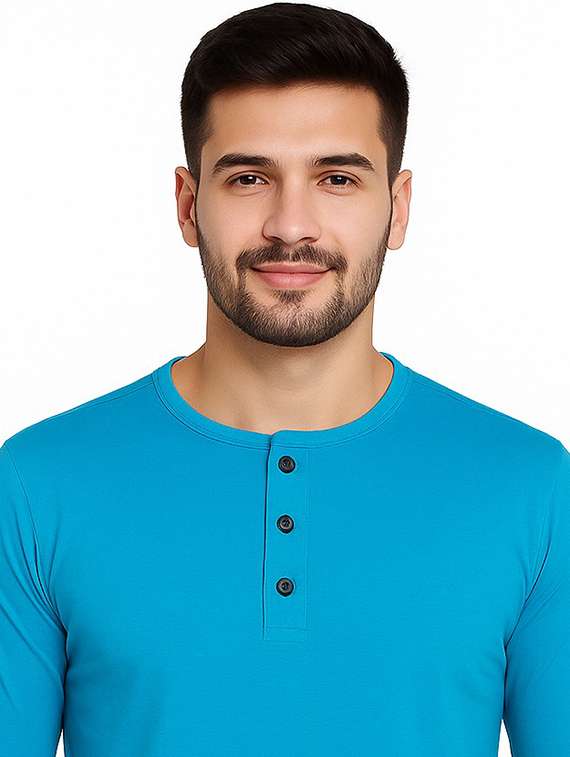 men solid long sleeves regular fit t-shirt - 22563365 -  Standard Image - 1