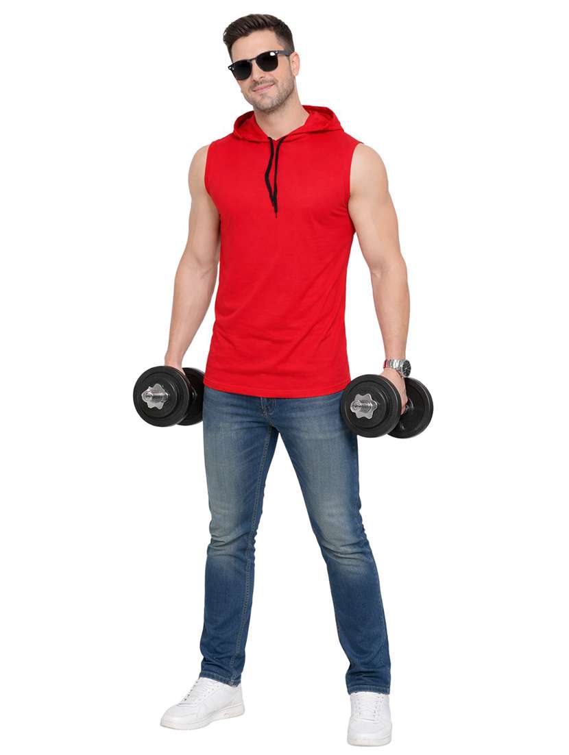 men solid sleeveless regular fit t-shirt - 22563435 -  Standard Image - 4