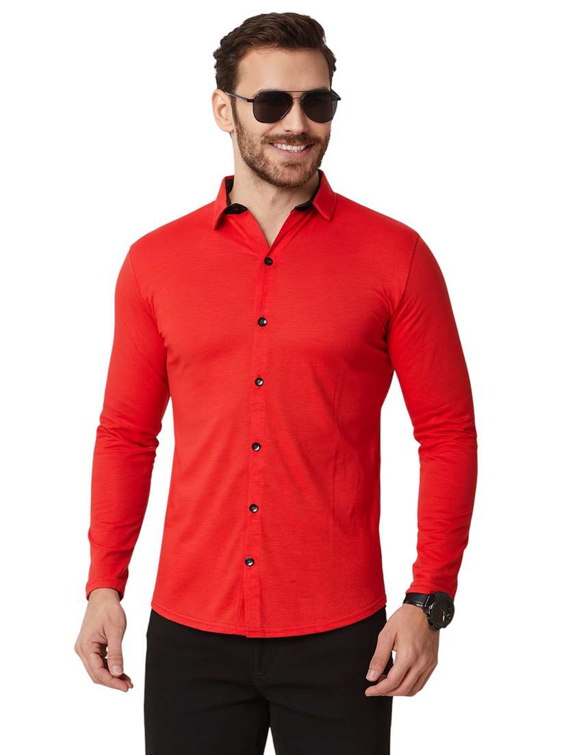 men solid long sleeve regular fit casual shirt