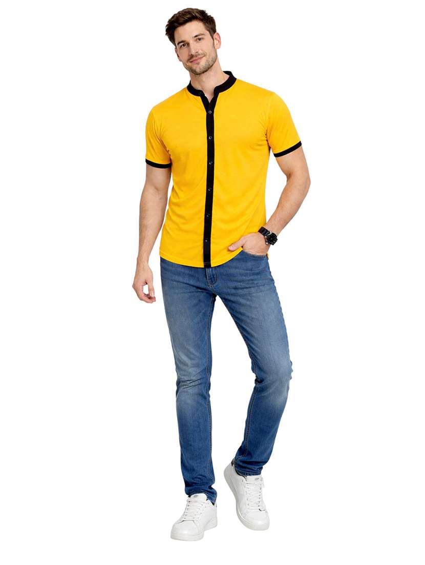 Men Solid Short Sleeve Regular Fit Casual Shirt - 22563567 -  Standard Image - 4