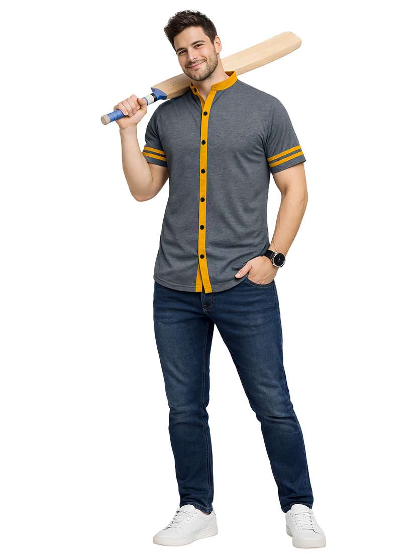 Men Solid Short Sleeve Regular Fit Casual Shirt - 22563568 -  Standard Image - 4