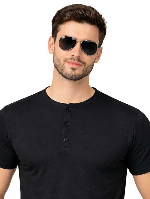 men solid short sleeve regular fit t-shirt - 22563710 -  Standard Image - 1