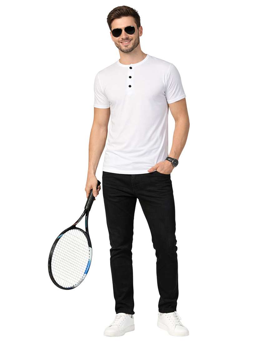 men solid short sleeve regular fit t-shirt - 22563719 -  Standard Image - 4