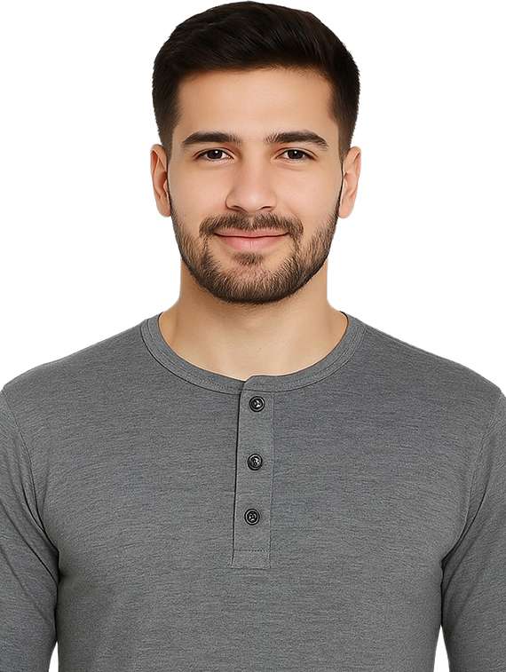 men solid long sleeve regular fit t-shirt - 22563732 -  Standard Image - 1