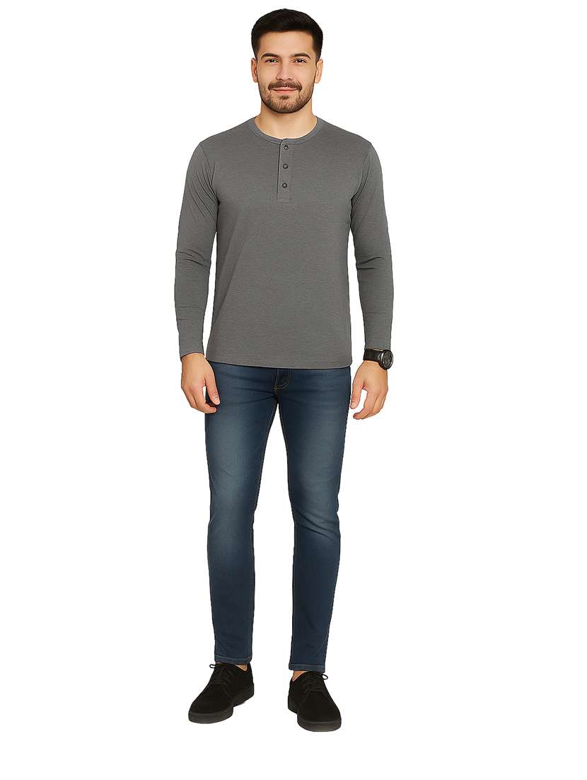 men solid long sleeve regular fit t-shirt - 22563732 -  Standard Image - 4