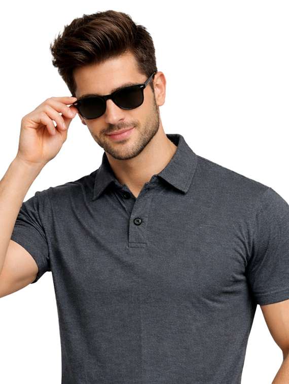 men solid short sleeve regular fit polo t-shirt - 22563753 -  Standard Image - 1
