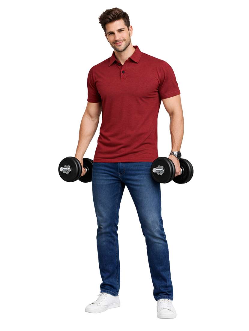 men solid short sleeve regular fit polo t-shirt - 22563755 -  Standard Image - 4