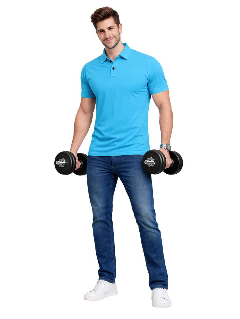 men solid short sleeve regular fit polo t-shirt - 22563757 -  Standard Image - 4