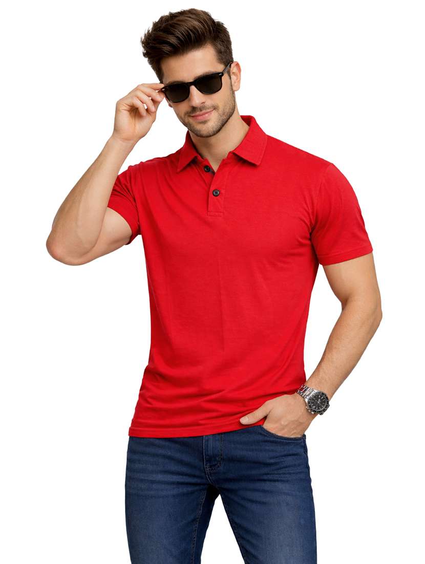 men solid short sleeve regular fit polo t-shirt