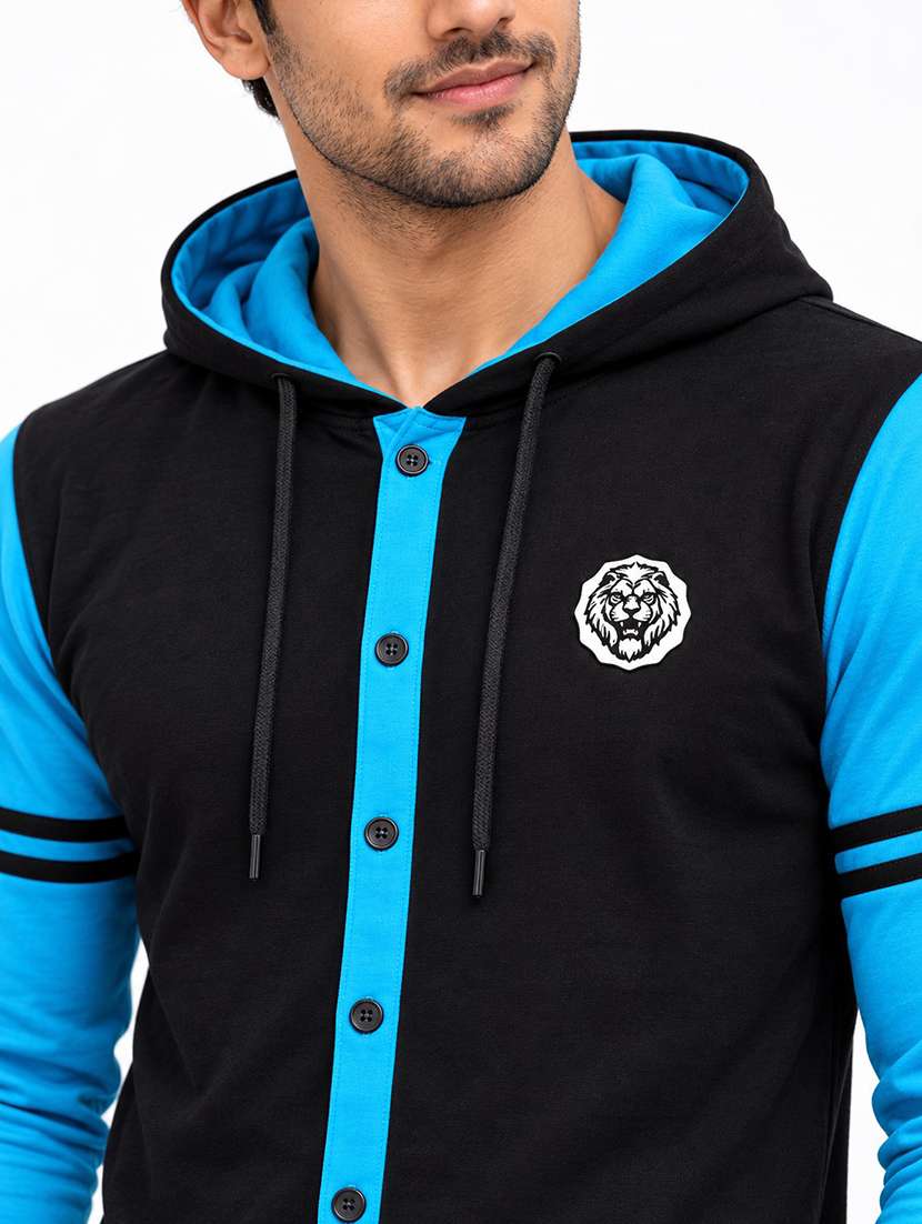 Men Color Block Long Sleeve Regular Fit T-shirt - 22563779 -  Standard Image - 1