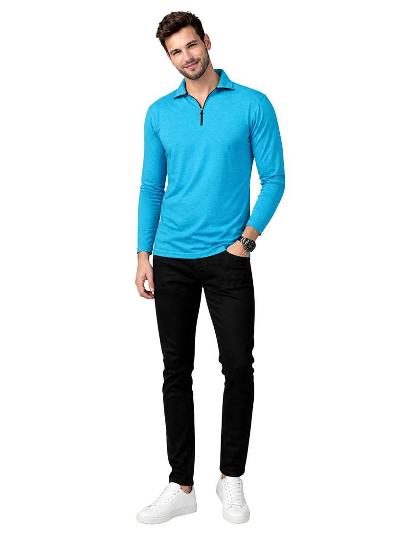 men solid long sleeve regular fit polo t-shirt - 22563789 -  Standard Image - 4