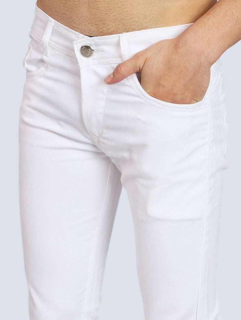 Men Solid Mid Rise Slim Fit Jeans - 22564393 -  Standard Image - 1