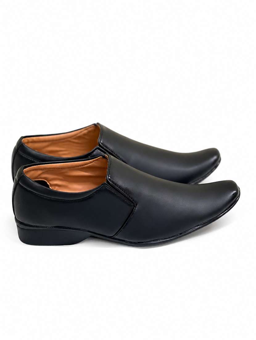 men solid slip on formal shoes - 22564781 -  Standard Image - 1