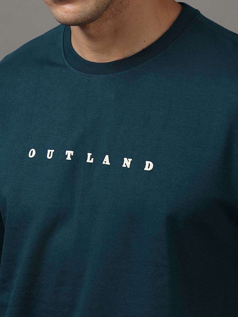 men printed round neck regular fit t-shirt - 22564800 -  Standard Image - 1
