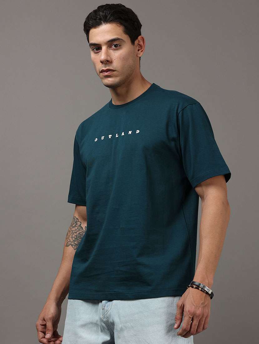 men printed round neck regular fit t-shirt - 22564800 -  Standard Image - 4