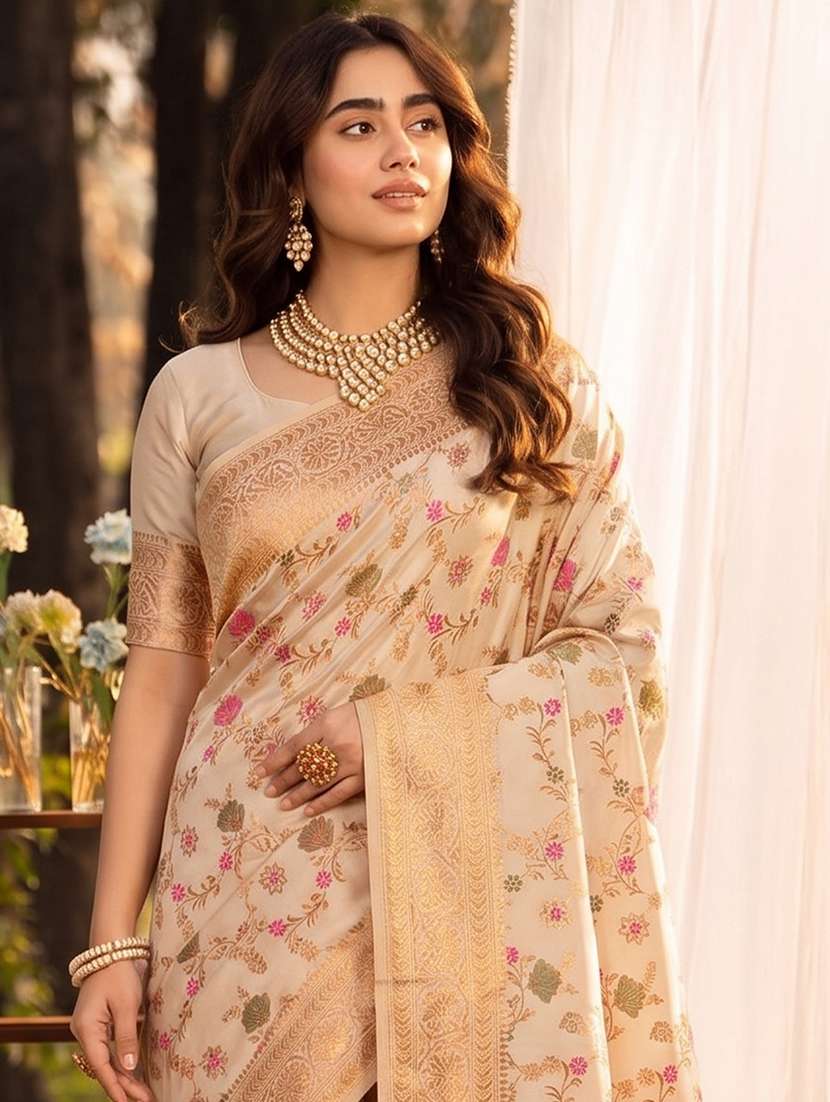 women self design banarasi saree with blouse - 22564961 -  Standard Image - 1