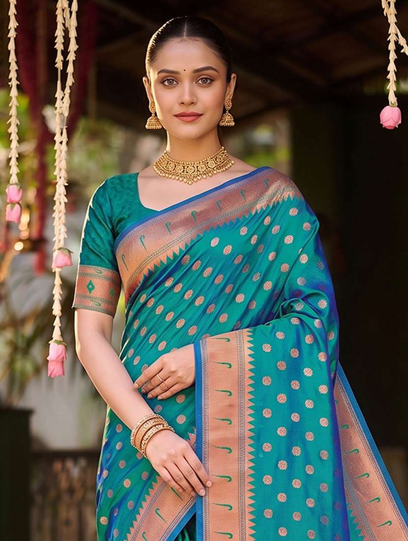 women self design paithani saree with blouse - 22564976 -  Standard Image - 1