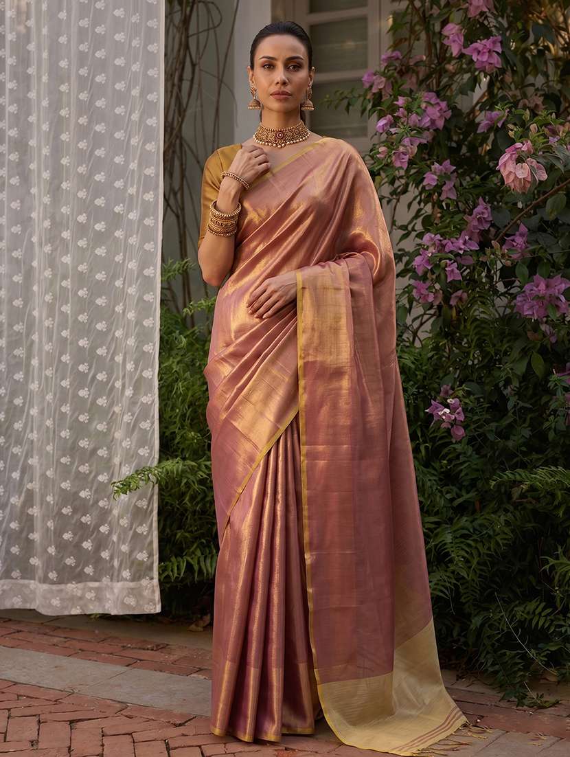 women solid plain saree with blouse